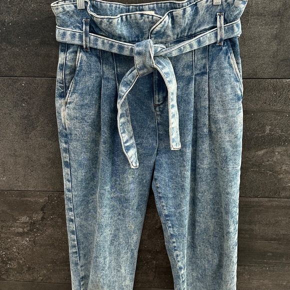 Sezane Austin Paper Bag High Waist Jeans Size 38 - Picture 7 of 13